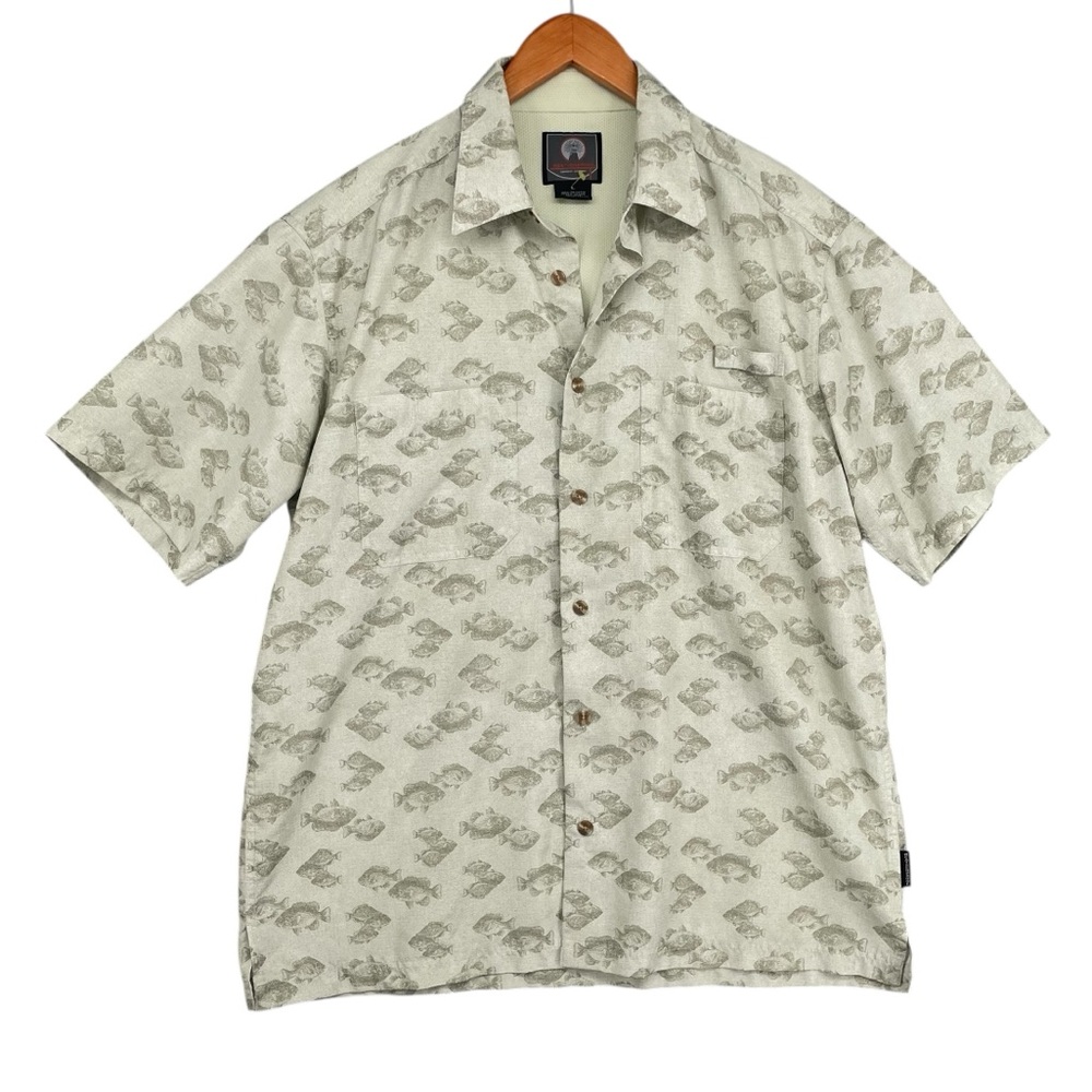 Weatherproof Garment Company All-Over Fish Print Shirt with Vent